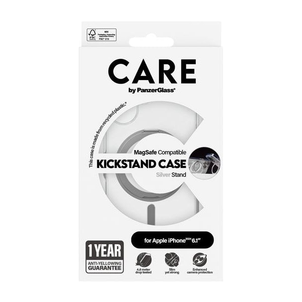 CARE Back Cover Feature Kickstand iPhone 16 Silber