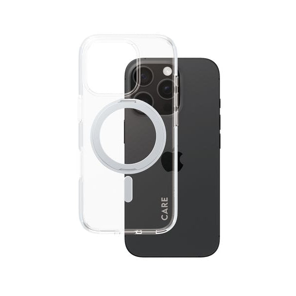 CARE Back Cover Feature Kickstand iPhone 16 Pro Silber