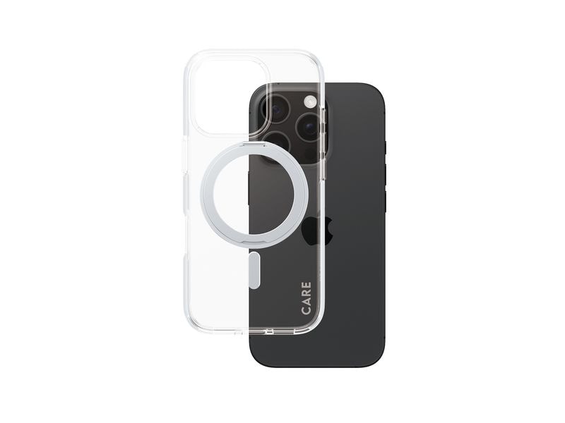 CARE Back Cover Feature Kickstand iPhone 16 Pro Silber