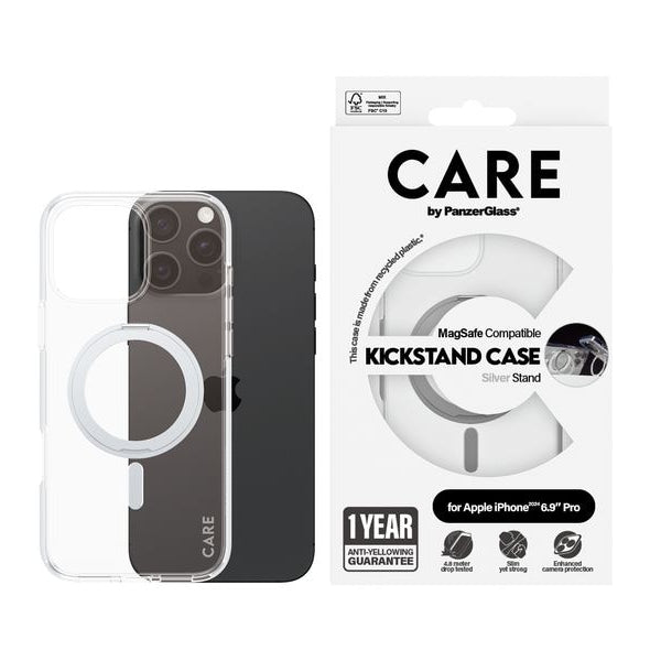 CARE Back Cover Feature Kickstand iPhone 16 Pro Max Silber