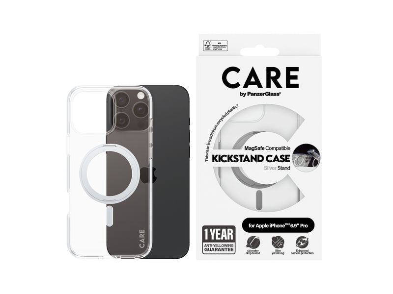 CARE Back Cover Feature Kickstand iPhone 16 Pro Max Silber