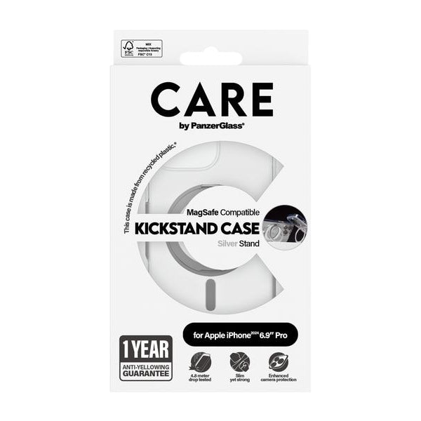 CARE Back Cover Feature Kickstand iPhone 16 Pro Max Silber