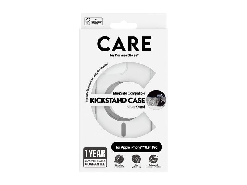 CARE Back Cover Feature Kickstand iPhone 16 Pro Max Silber