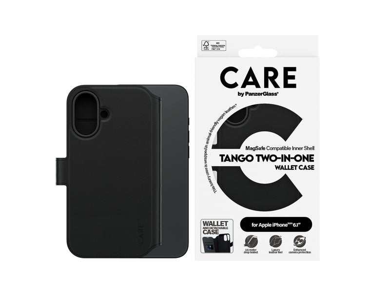CARE Back Cover Feature Tango 2-in-1 iPhone 16 Schwarz