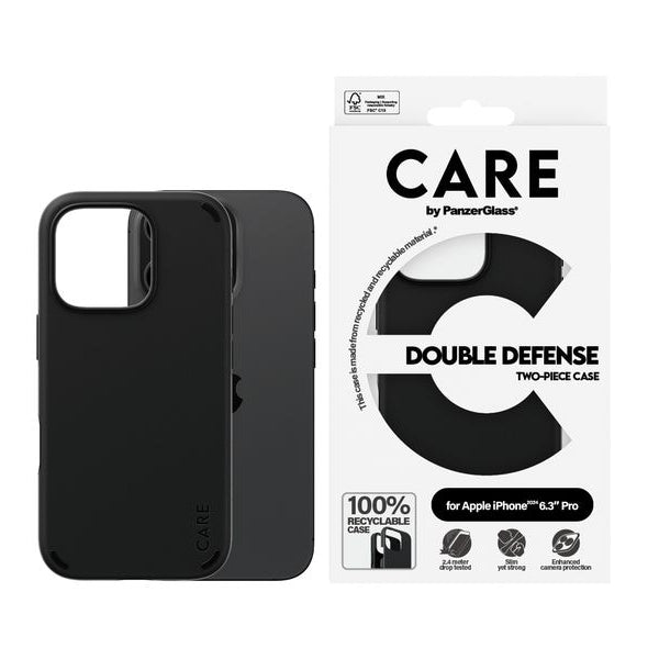 CARE Back Cover Feature Double Defense iPhone 16 Pro Schwarz