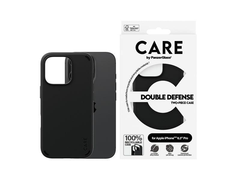 CARE Back Cover Feature Double Defense iPhone 16 Pro Schwarz