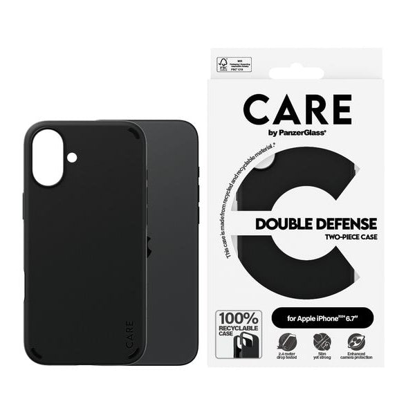 CARE Back Cover Feature Double Defense iPhone 16 Plus Schwarz