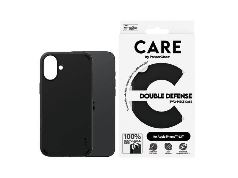 CARE Back Cover Feature Double Defense iPhone 16 Plus Schwarz