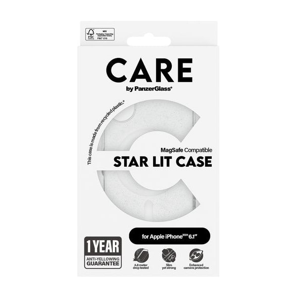 CARE Back Cover Flagship Star Lit iPhone 16 Weiss