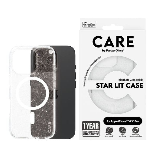 CARE Back Cover Flagship Star Lit iPhone 16 Pro Weiss