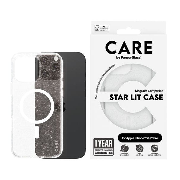 CARE Back Cover Flagship Star Lit iPhone 16 Pro Max Weiss