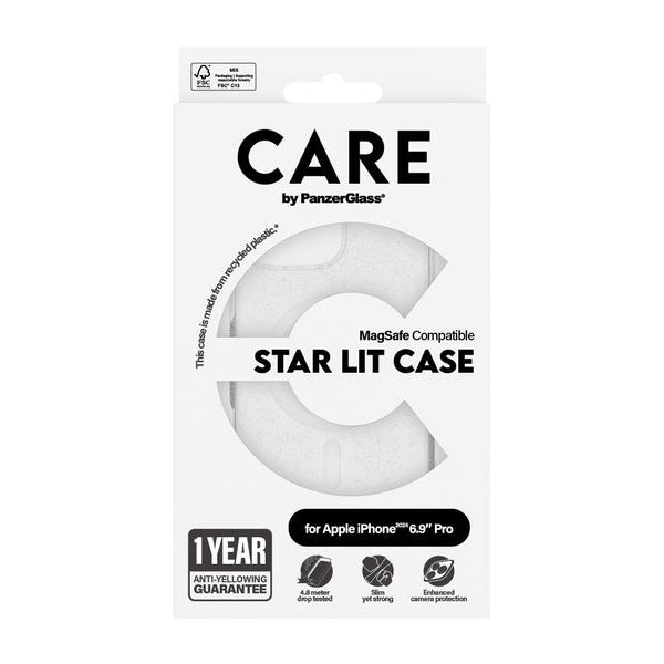 CARE Back Cover Flagship Star Lit iPhone 16 Pro Max Weiss