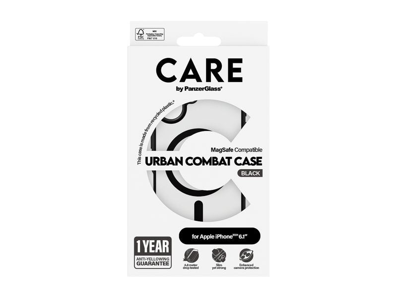 CARE Back Cover Flagship iPhone 16 Schwarzer Rahmen