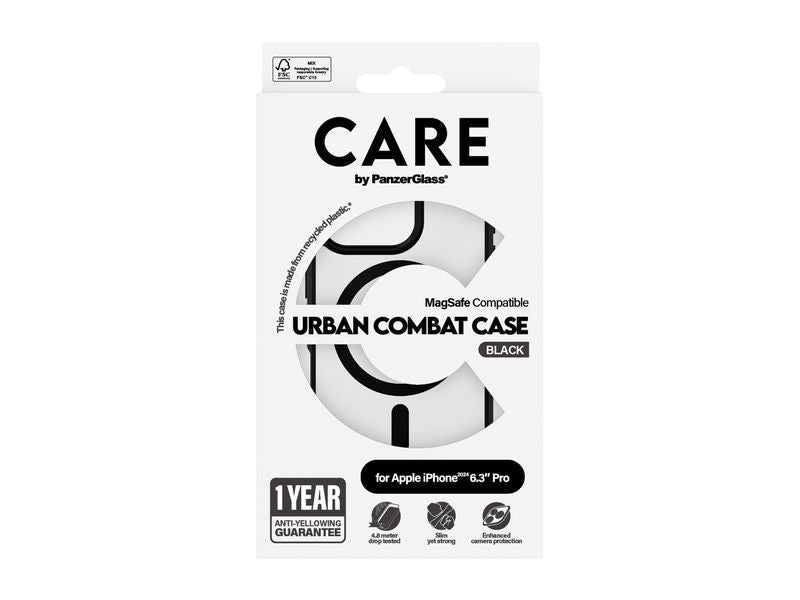 CARE Back Cover Flagship iPhone 16 Pro Schwarzer Rahmen