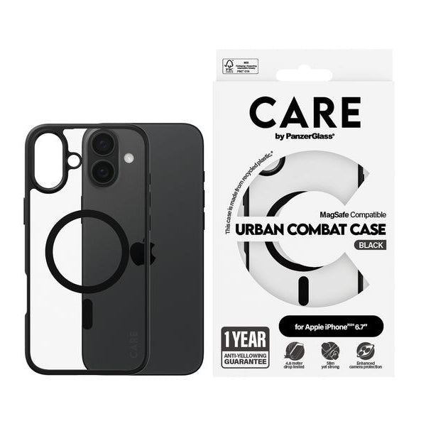 CARE Back Cover Flagship iPhone 16 Plus Schwarzer Rahmen