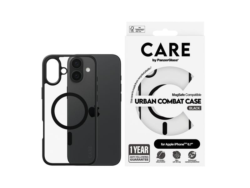 CARE Back Cover Flagship iPhone 16 Plus Schwarzer Rahmen
