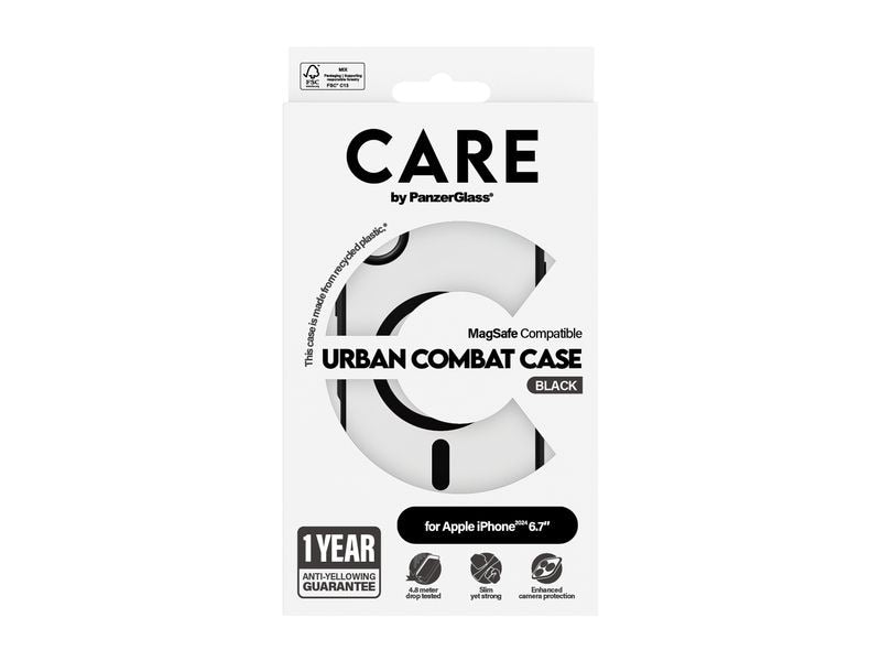 CARE Back Cover Flagship iPhone 16 Plus Schwarzer Rahmen