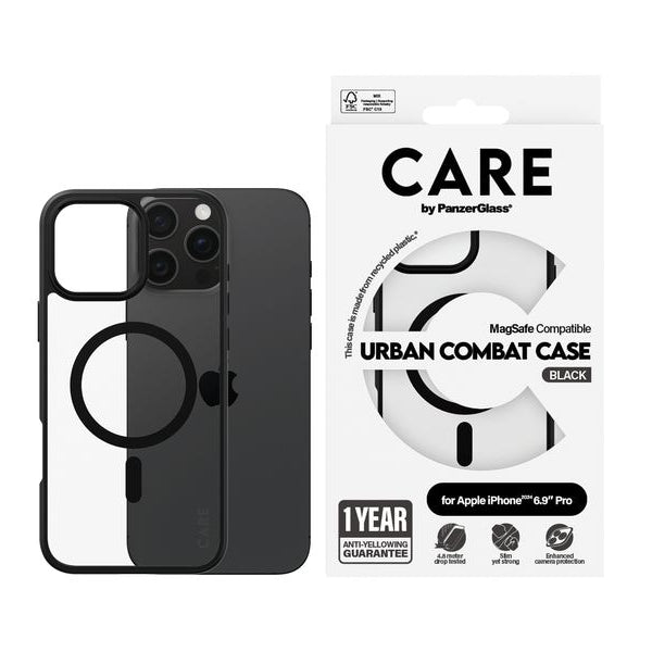 CARE Back Cover Flagship iPhone 16 Pro Max Schwarzer Rahmen