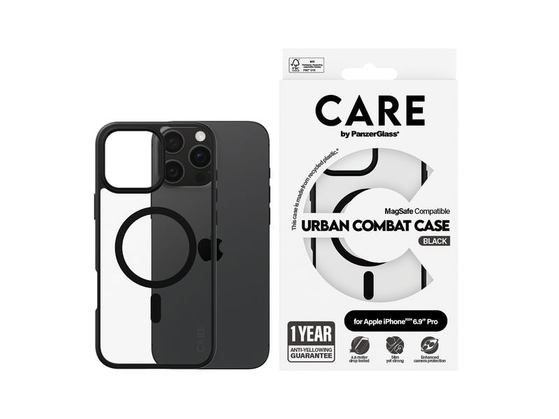 CARE Back Cover Flagship iPhone 16 Pro Max Schwarzer Rahmen