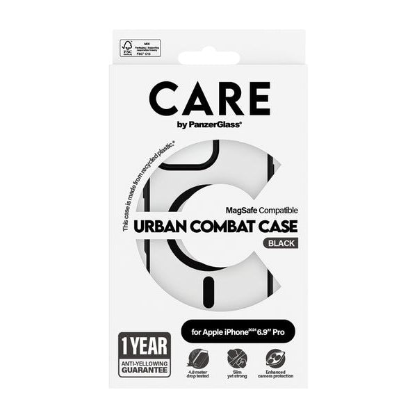 CARE Back Cover Flagship iPhone 16 Pro Max Schwarzer Rahmen