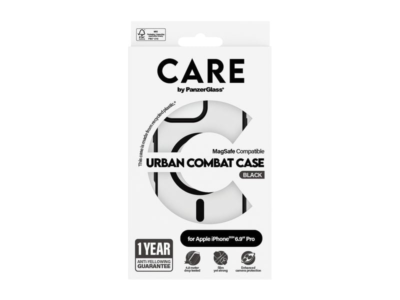 CARE Back Cover Flagship iPhone 16 Pro Max Schwarzer Rahmen