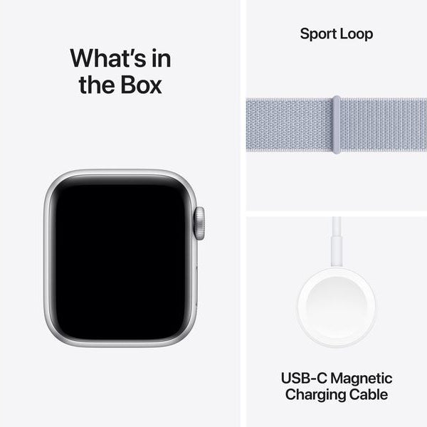 Apple Watch SE 2024 40 mm LTE Silver Blue Cloud Sport Loop