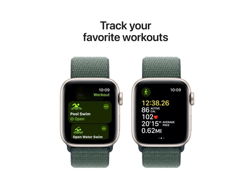 Apple Watch SE 2024 40 mm LTE Starlight Alu Loop Lake Green