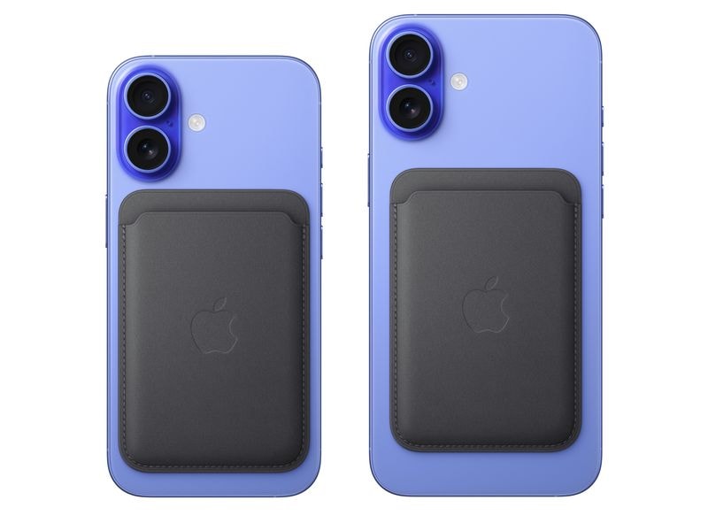 Apple iPhone Fine Woven Wallet mit MagSafe Schwarz matt