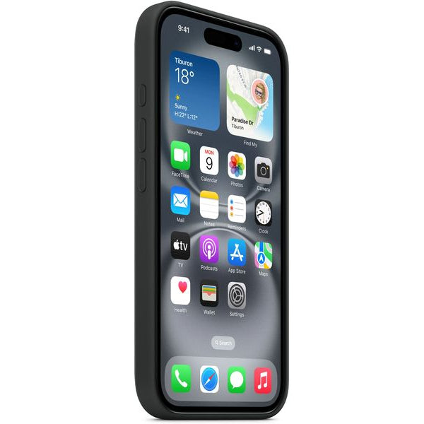 Apple Silicone Case mit MagSafe iPhone 16 Schwarz