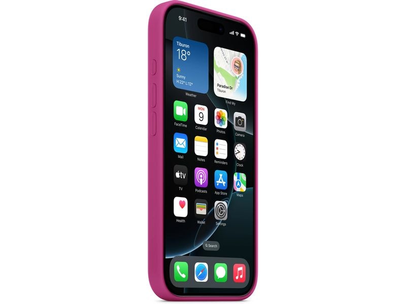 Apple Silicone Case mit MagSafe iPhone 16 Pro Fuchsia