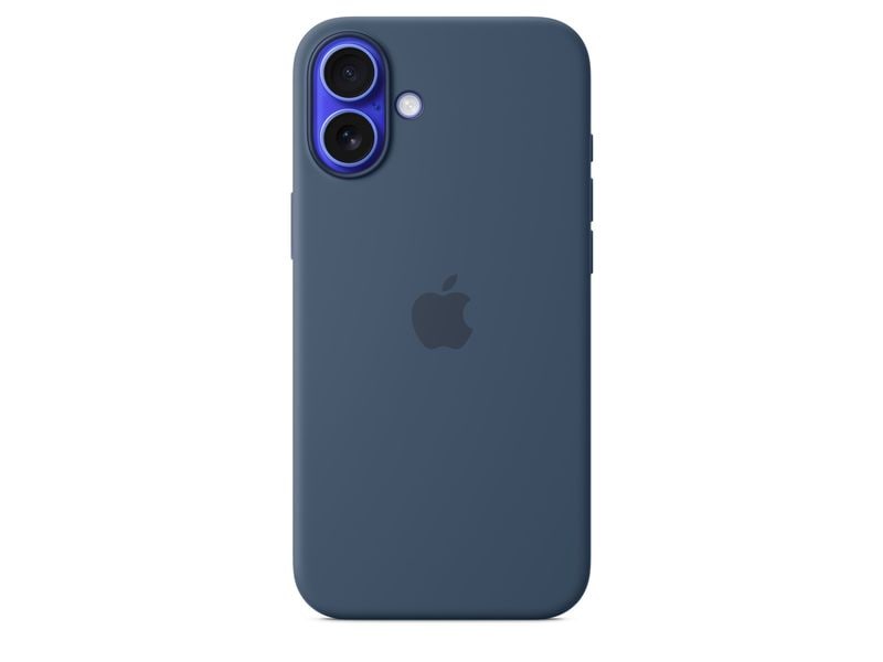 Apple Silicone Case mit MagSafe iPhone 16 Plus Denim