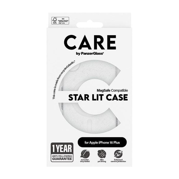 CARE Back Cover Flagship Star Lit iPhone 16 Plus Weiss