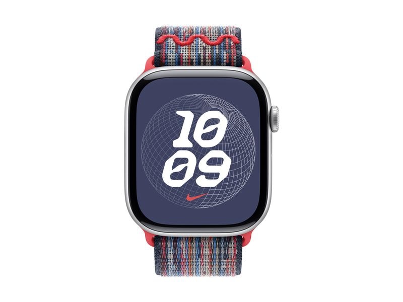 Apple Nike Sport Loop 46 mm Blau/Rot