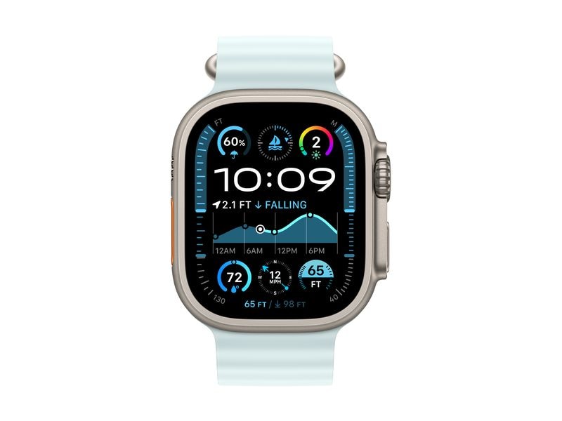 Apple Ocean Band 49 mm Kristallblau