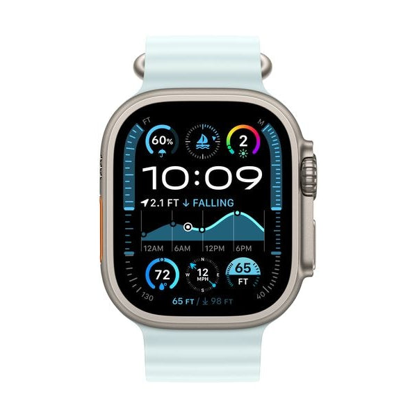 Apple Ocean Band 49 mm Kristallblau/Grau