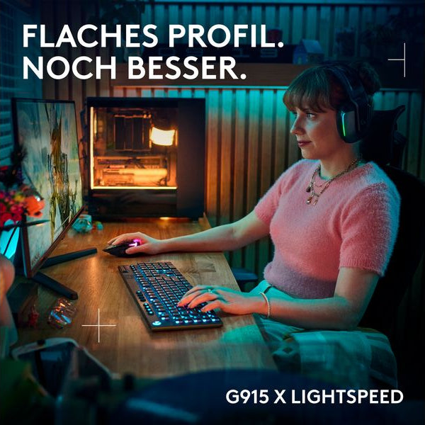 Logitech Gaming-Tastatur G915 X Lightspeed GL Tactile