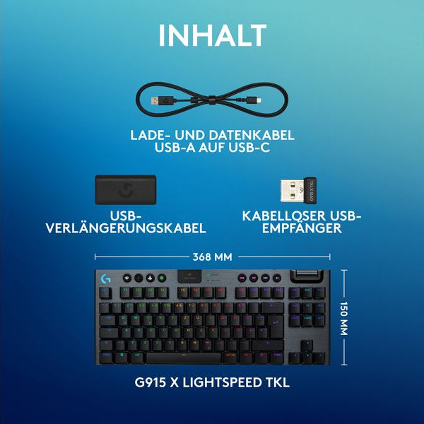 Logitech Gaming-Tastatur G915 X Lightspeed TKL GL Tactile