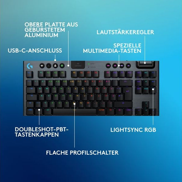 Logitech Gaming-Tastatur G915 X Lightspeed TKL GL Tactile