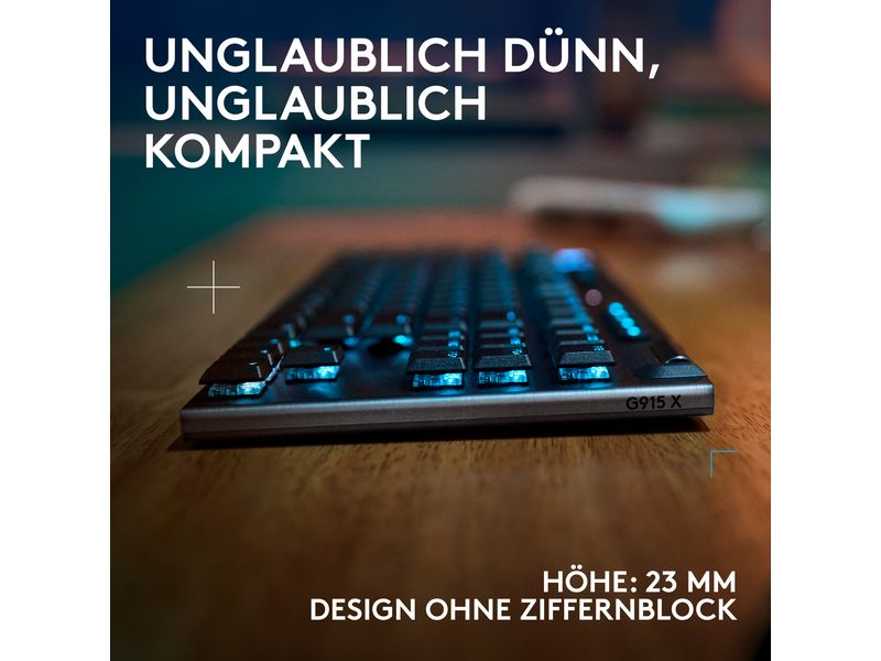 Logitech Gaming-Tastatur G915 X Lightspeed TKL GL Tactile
