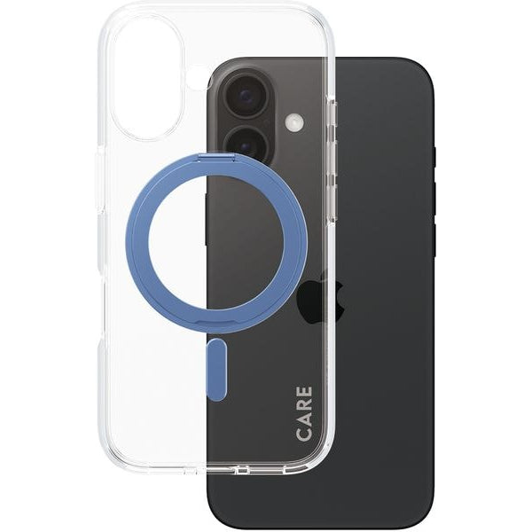 CARE Back Cover Feature Kickstand iPhone 16 Blau