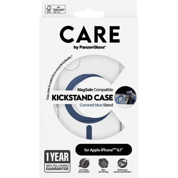 CARE Back Cover Feature Kickstand iPhone 16 Blau