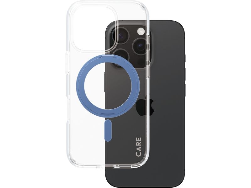 CARE Back Cover Feature Kickstand iPhone 16 Pro Blau