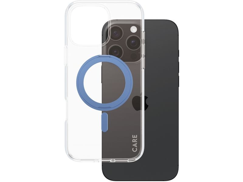 CARE Back Cover Feature Kickstand iPhone 16 Pro Max Blau