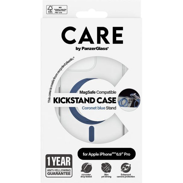 CARE Back Cover Feature Kickstand iPhone 16 Pro Max Blau