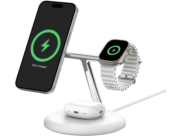 Belkin Wireless Charger Boostcharge Pro 3-in-1 Weiss