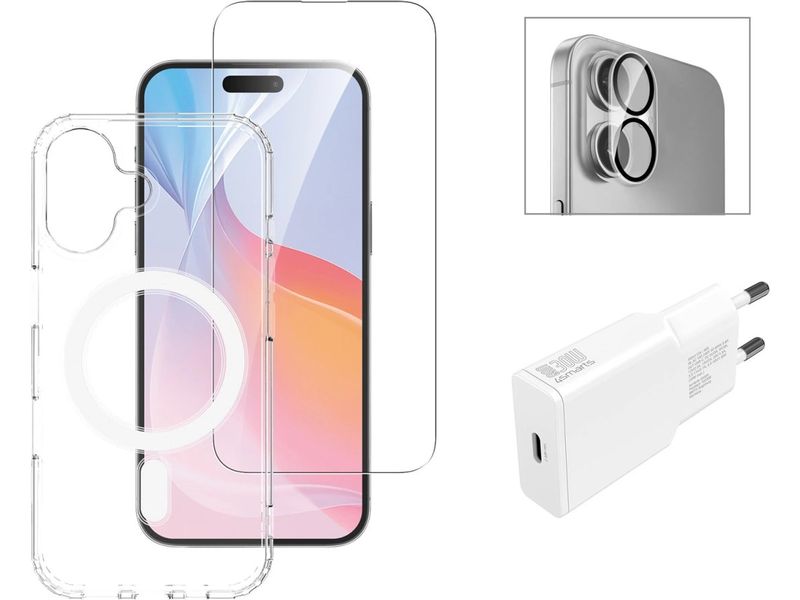 4smarts Back Cover 3in1 Premium Starter Set iPhone 16