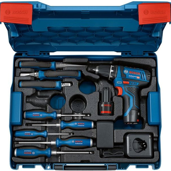 Bosch Professional Akku-Werkzeugset GSR 12 V-15