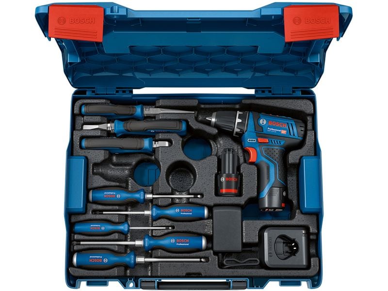 Bosch Professional Akku-Werkzeugset GSR 12 V-15