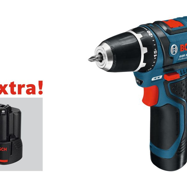 Bosch Professional Akku-Werkzeugset GSR 12 V-15