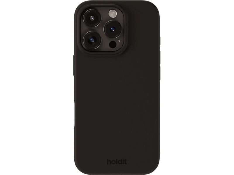 Holdit Back Cover Silicone iPhone 16 Pro Schwarz